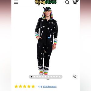 Tipsy Elves Unicorn Onsie - Size Small